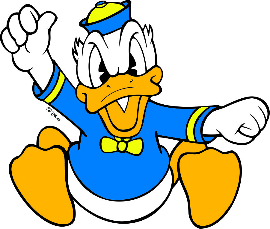 Donald Duck Logo 20 vinyl decal